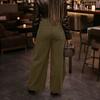 Women's Vintage Slimming High Flared Jeans with Draping Fabric