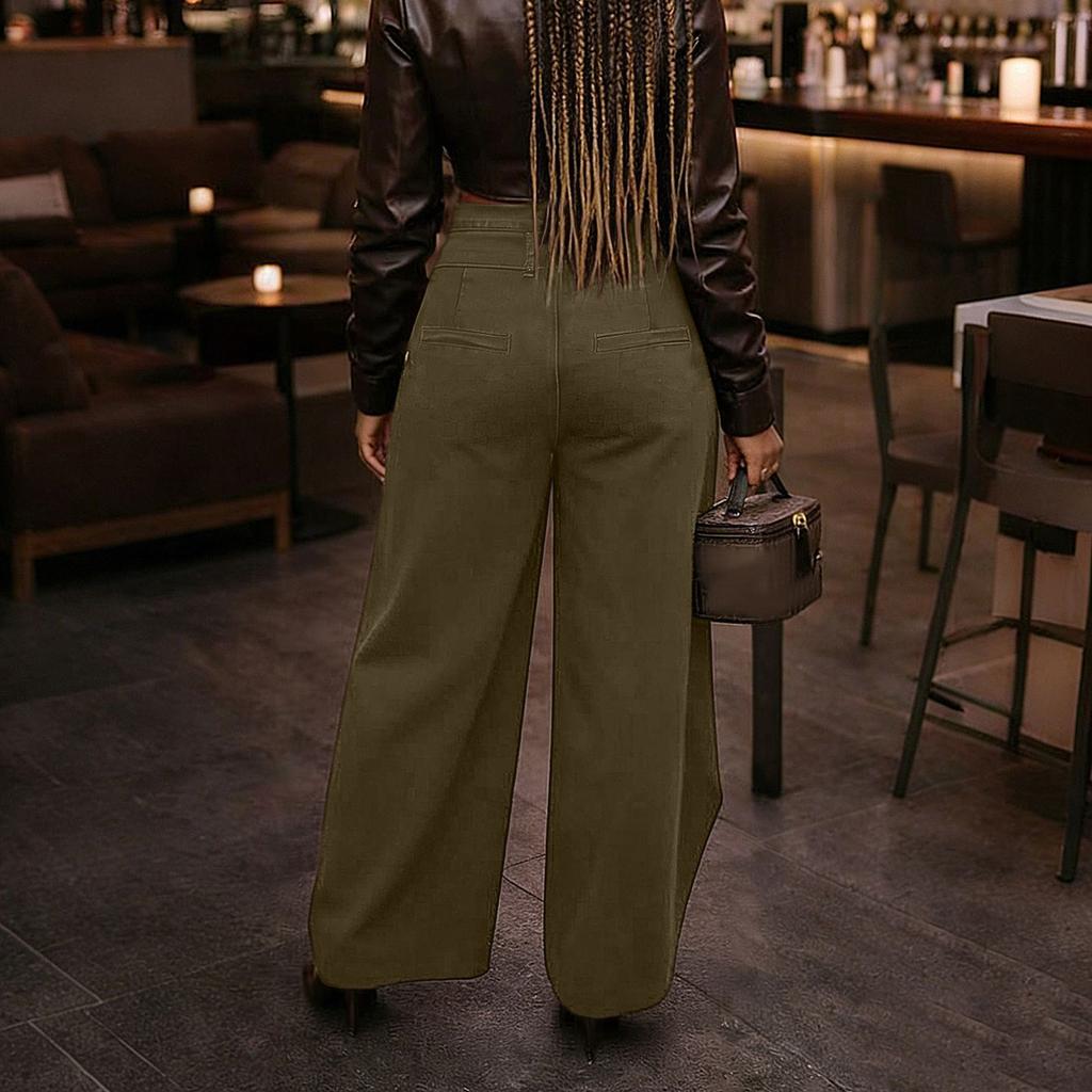 Women's Vintage Slimming High Flared Jeans with Draping Fabric