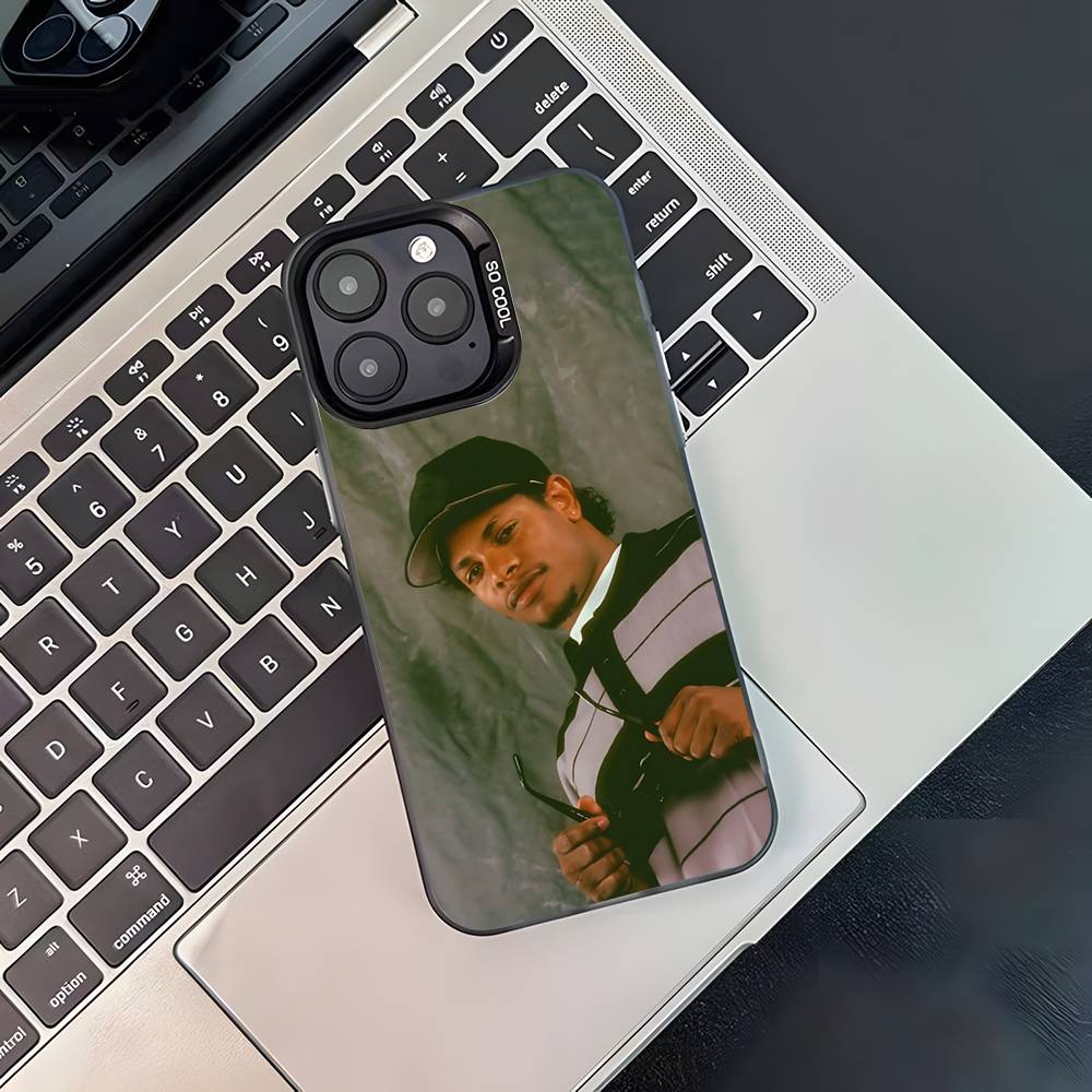 Rapper E-Eazy E Phone Case For iPhone 16,15,14,13,12,11,Pro,XS,Max,Plus,Mini,SE4,E Black Matte Shockproof Cover