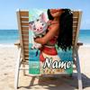 1pc Princess3 Beach Towel with Custom Name, Beach/Swimming/Bath/Picnic/Camping Towel, Suitable for Seaside Beaches