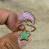 Pink Tourmaline Ring Electroformed Copper Ring Adjustable Ring Handmade Jewelry Chrysoprase Gemstone Ring Moon & Star Jewelry Gifts For Mom