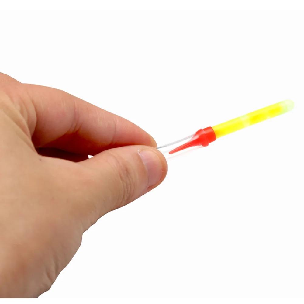 50 Pcs 10packs Fishing Glow Stick.4.5*37MM 3.0*25MM Night Fishing Glow Chemical Light Sticks Wand Green for Floating Accessories