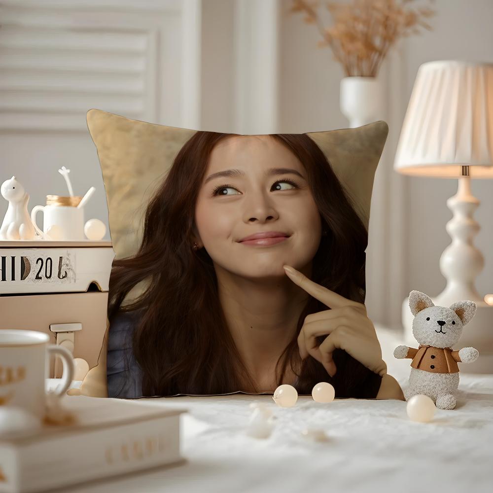 Kim Taehee Actress Cushion Cover Pattern Printed Pillowcase For Living Room Sofa Cushion Cover & Bedroom Decor