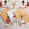 Santa Claus Gift Wrapping with Rope Hanging Label Gift Cards Christmas Paper Tags Xmas Decorations