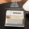 Creative Extractable Tissue Box White Plastic Toothpick Cotton Swab Storage Box Modern Dining Table Tissue Box Room Decoration