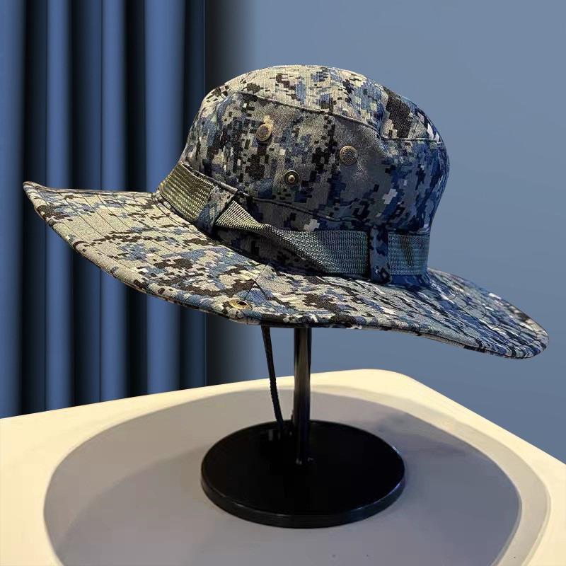 Bucket Hat Men's Tide Summer Outdoor Four Seasons Mountaineering Western Cowboy Hat Sunshade Sun Protection Camping Hat