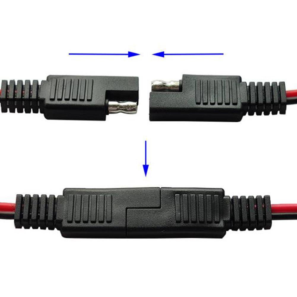 1pc 0.5/1/2m SAE Extension Cable 14AWG Wire Gauge Quick Disconnect Wire Harness For Solar Panel Accessories
