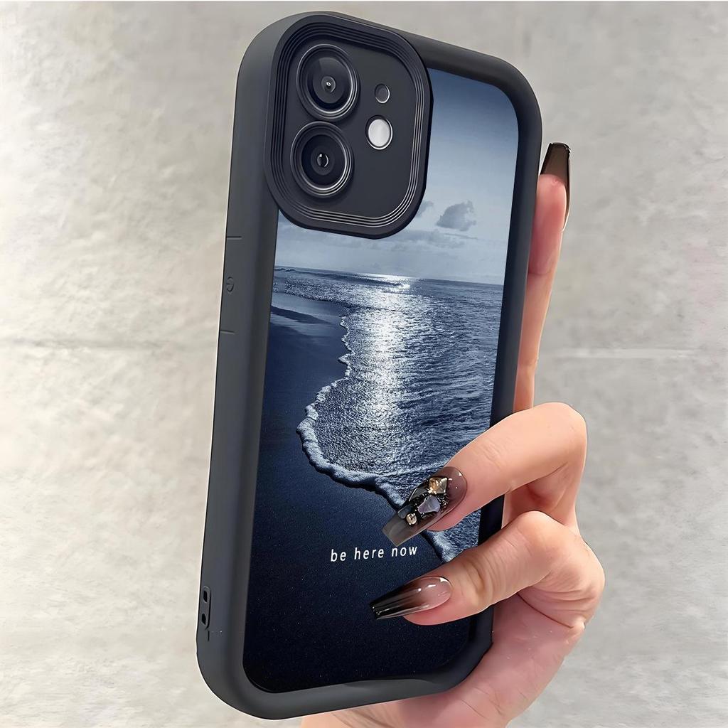 Etui ochronne Seaside Waves Black Groove Diamond Sand na iPhone'a 15/16/17
