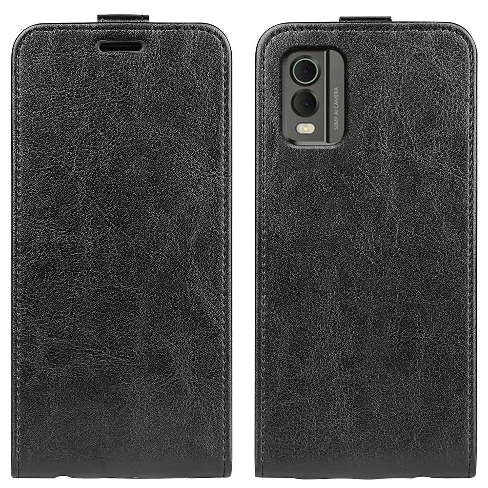 

Вертикальный чехол-книжка для телефона Nokia C32, противоударный чехол для мобильного телефона из ПУ кожи с отделениями для карт Black