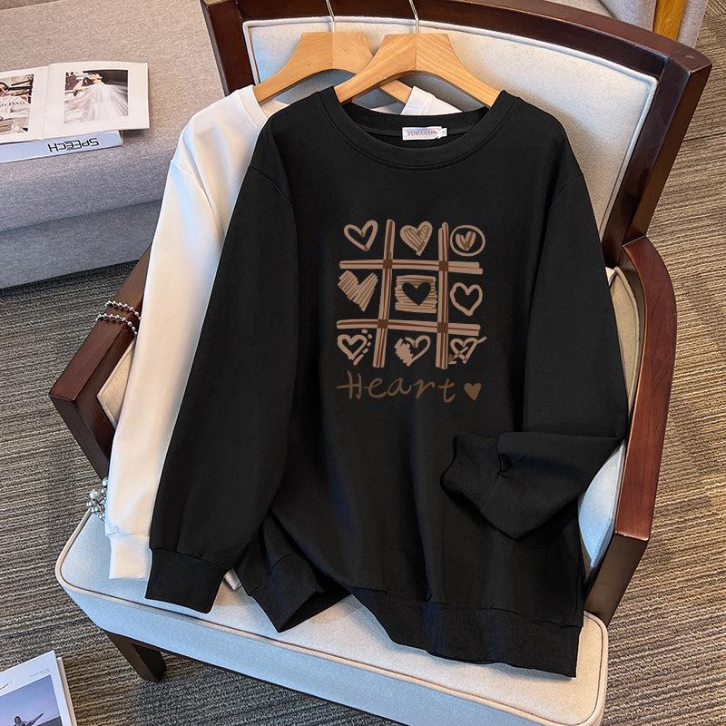 Plus Size Loose Fit Autumn Hoodie for 200-350 Jin, Bust Sizes 150/160