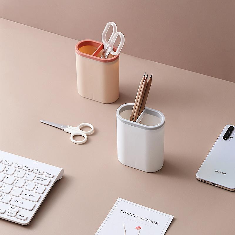 Simple Multifunctional Pen Holder with Custom Logo for Office & Student Use