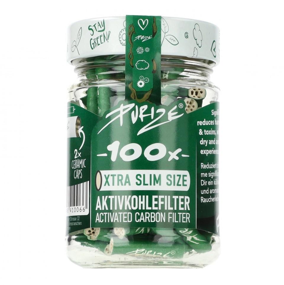 Filtry Purize Extra Slim Green 100Szt Słoik