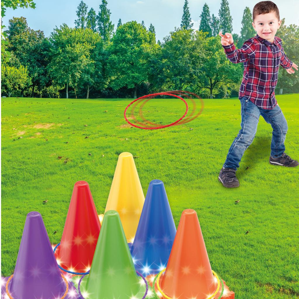 Kinder Bean Bag Wurfspiel Set mit Wurfkegeln Ringen Bällen und Aufbewahrungstasche für Indoor Outdoor Gruppenaktivitäten