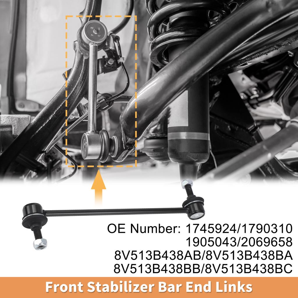 UXCELL 2pcs Front Sway Bar Links Stabilizer Link for Ford Fiesta EcoSport No.1745924