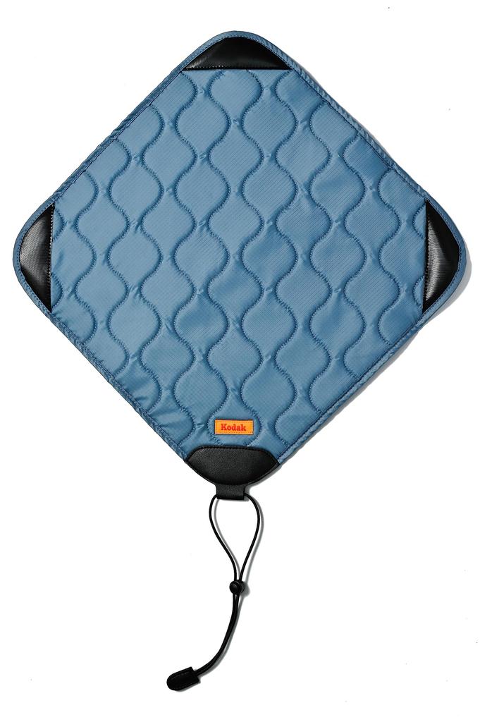 Kodak Camera Wrap Size L Protective Cloth for SLR Cameras and Tele Lenses 38.5x38.5cm - Waterproof, Scratch-proof, Dust-proof (Steel Blue) [One Item]