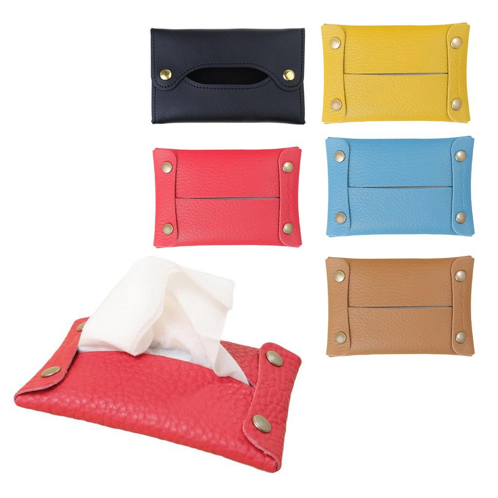 Convenient Tissue Storage Bag Essential Tissue Holder Dispenser Compact PU Leather Pouch for Hygienic Storage