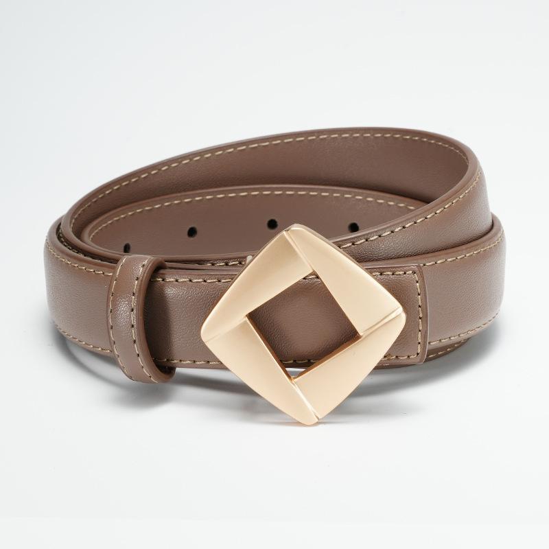 Belt  Women's Smooth Buckle  Thin Belt  Women's Dress  New Decorative Skirt  Fashionable and Versatile Women's Pants Women