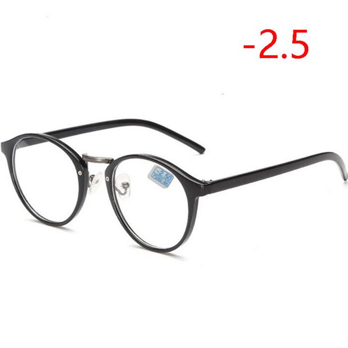 Retro Runde Brille Männer Frauen Ultraleicht Myopie Brillen Myopiebrillen fertig -1 -1,5 -2 -2,5 -3 -3,5 -4 -4,5 -5 -6