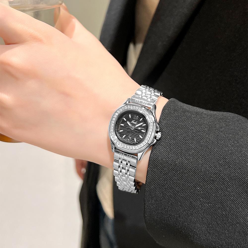 Fashion Diamond Gypsy Women'S Watch Luxury Stainless Steel Nautilus Watch Waterproof Quartz Women'S Watch