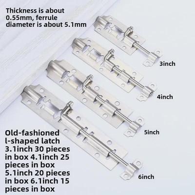 Stainless Steel Latch 3456 Inch Old-Fashioned Lock Bolt for Wooden Doors and Windows