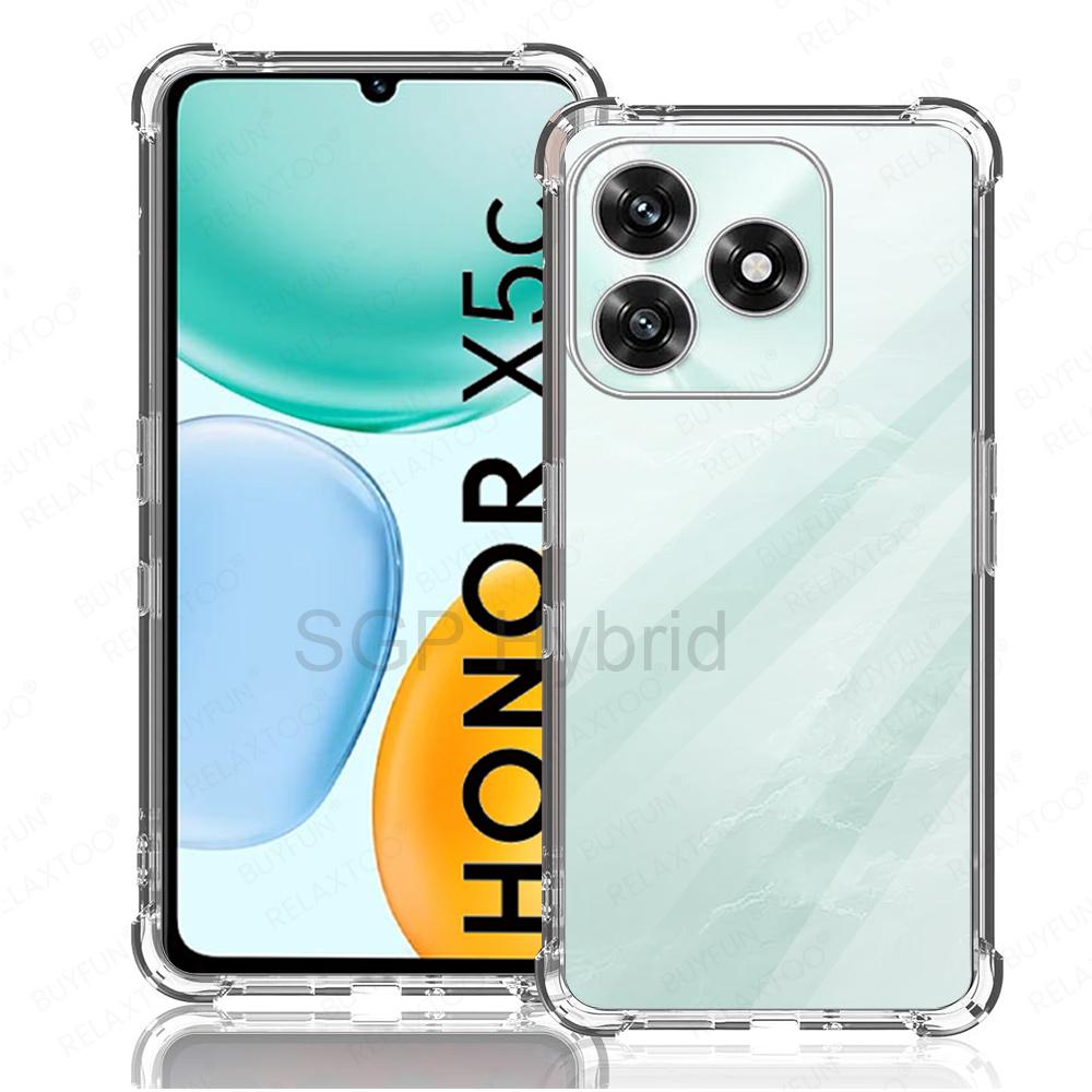 

Прозрачный силиконовый противоударный чехол для Honor X5c, защита объектива HonorX5c Plus HonorX5cPlus X5cPlus 4G Funda Capas For Honor X5c Plus прозрачный