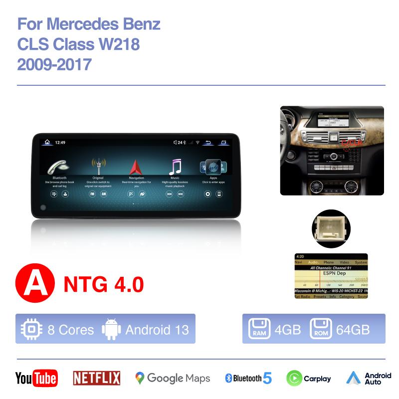 

12.8 Car Radio For Mercedes Benz CLS Class W218 2009-2017 Multimedia Player GPS Navigation Android13 Auto Carplay 4G 360 camera