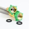 Stainless Steel Garden Leader Hose Female to Female Leader Hose Leakproof Flexible Water Hose Water Pipe Connection