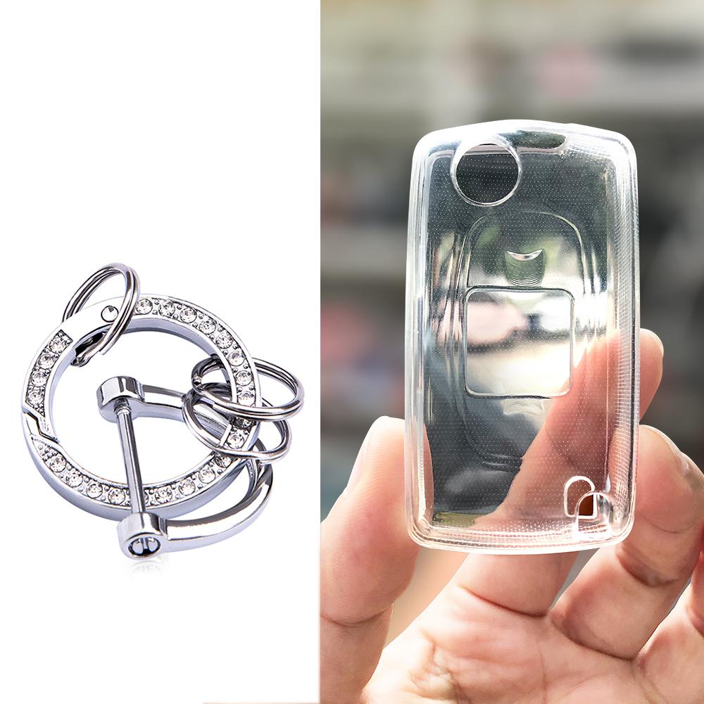 TPU Folding Key Case Cover Car Keychain Shell For Peugeot 206 207 208 307 308 408 407 3008 5008 4007 For Citroen C2 C5 C3 C4 C8