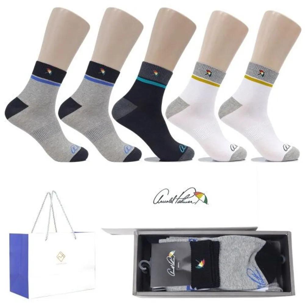 [Arnold Palmer] Anti-Twist Men s Casual Ankle Socks Gift Set of 5 SM026 FREE