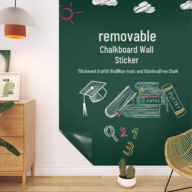 Thickened Self-Adhesive Blackboard and Whiteboard Wall Sticker for Home, Office, and Children's Graffiti.