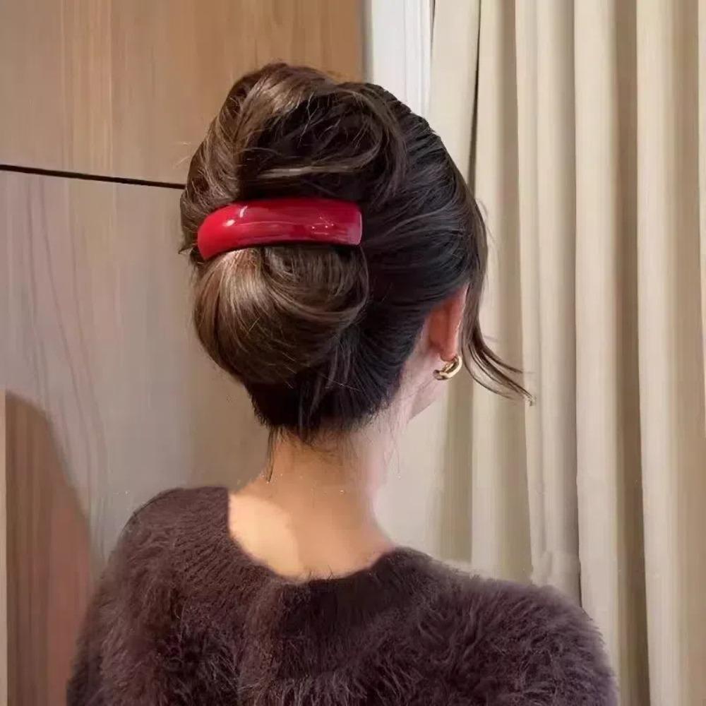 Sweet Acetate Hair Clip French Style Barrettes Simple Ponytail Clip  Hair Accessory