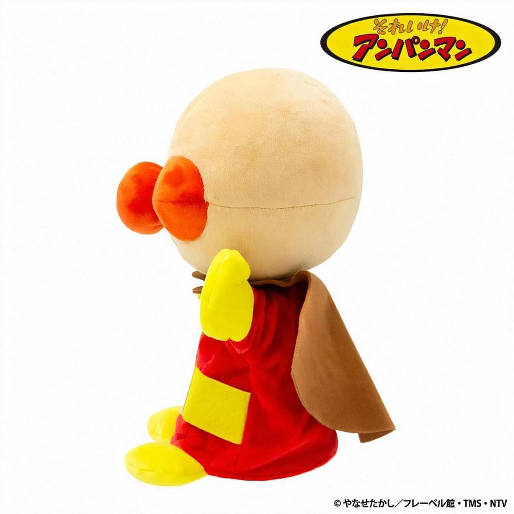 Yoshitoku Anpanman Hand Puppet Plush Toy 28cm Ribbons Blue Gift-Wrapped for Children