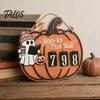 Unique Reading Tracker Halloween Ghost Pumpkin Wooden Hanging Sign, Sliding Number Counter for Book Read This Year, Fun Gift Spooky Decor with