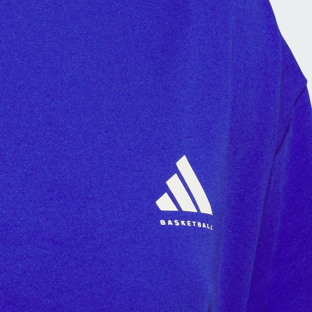 Adidas Skin-Friendly Comfortable Soft Breathable Short Sleeve T-Shirt Men Tops Fluorescent-Blue Pink-White JN7110