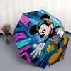 Mickey Mouse, Skateboarder Automatic Opening and Closing Umbrella, Compact Travel Umbrella, Lightweight and Portable, Suitable for Beach Com