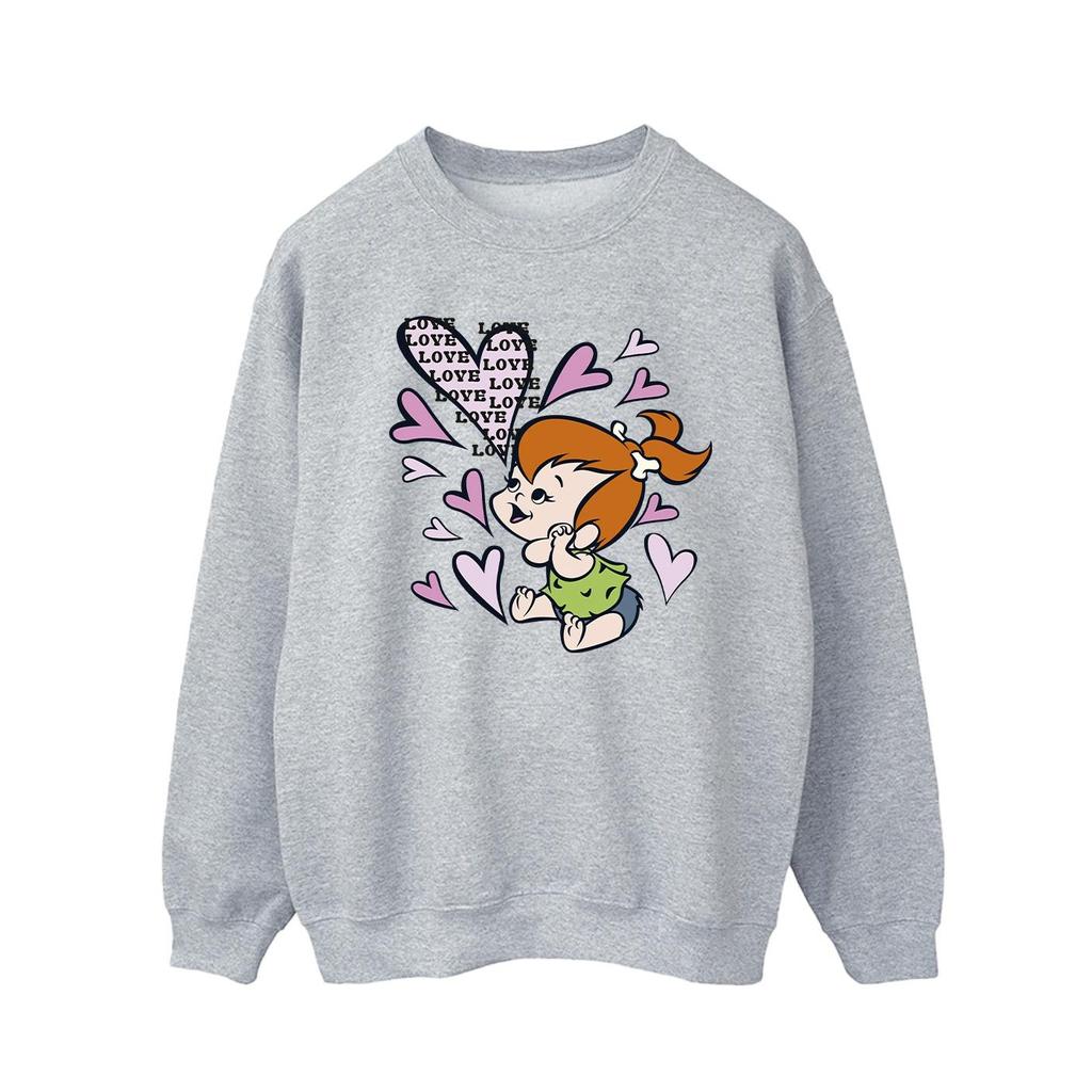 The Flintstones Mens Pebbles Love Love Love Sweatshirt