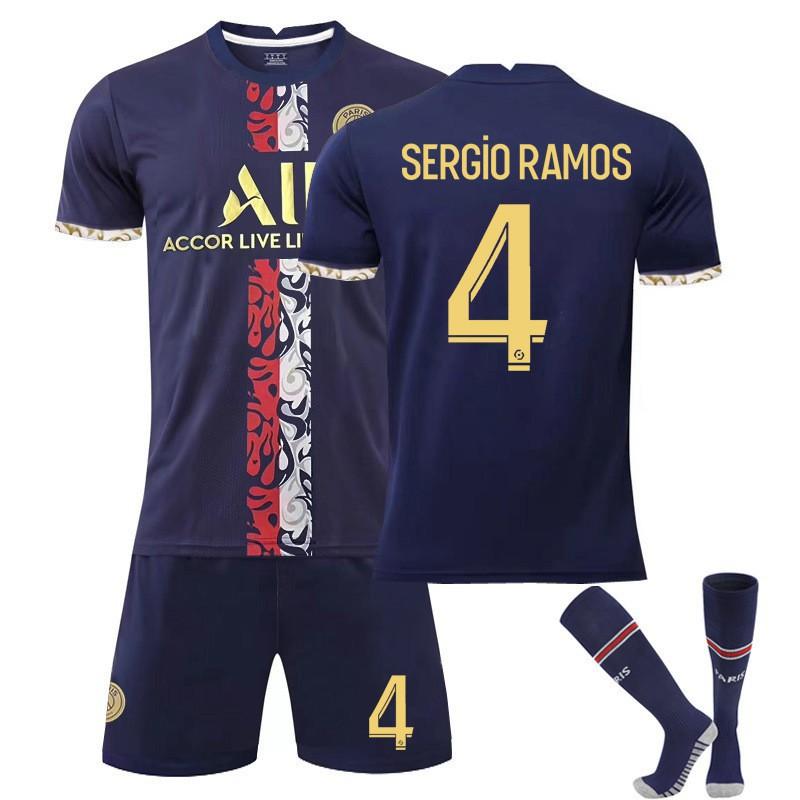 22-23 New Paris Home No. 30 7 Mbappe 10 Neymar Jersey Set Football Quick Dry