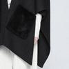 Mink Pocket Wool Cape Bk 15070ss