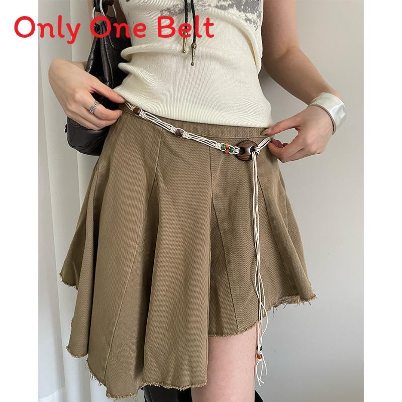 Ethnic Style Woven Belt For Women With Automatic Buckle Perfect For Dresses And Jeans