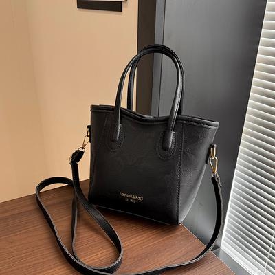 Premium Sense Versatile Portable Bucket Bag New Trendy Texture Casual Shoulder Messenger Bag Niche Design Women's Bag