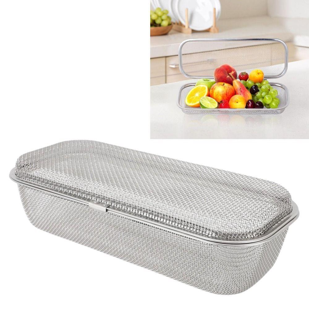 Fine Mesh Dishwasher Basket Rectangular Cutlery Holder Chopstick Basket  Restaurant