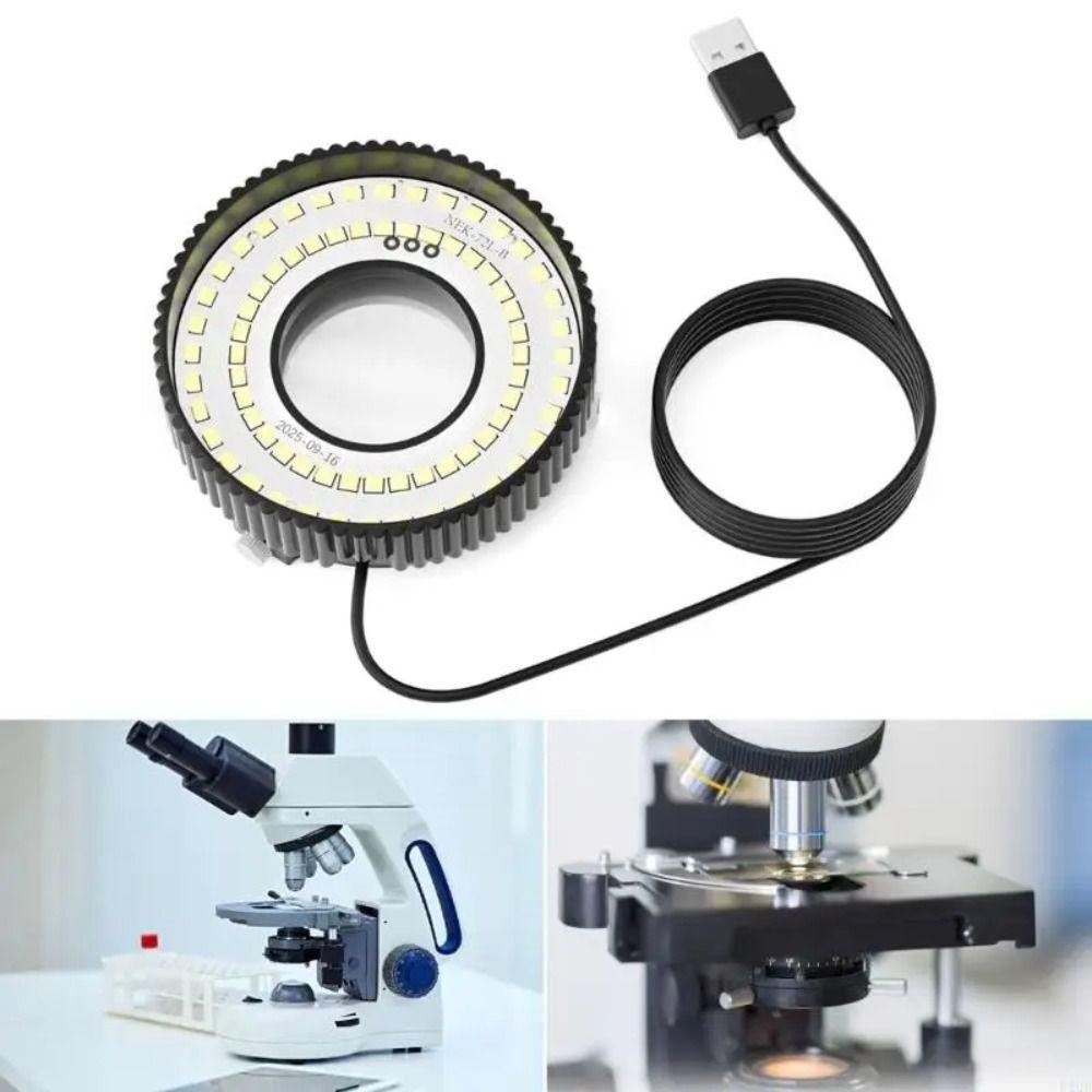White LED Microscope Lamp USB Powered Microscope Ring Light Microscope LED Light  Microscopy Work