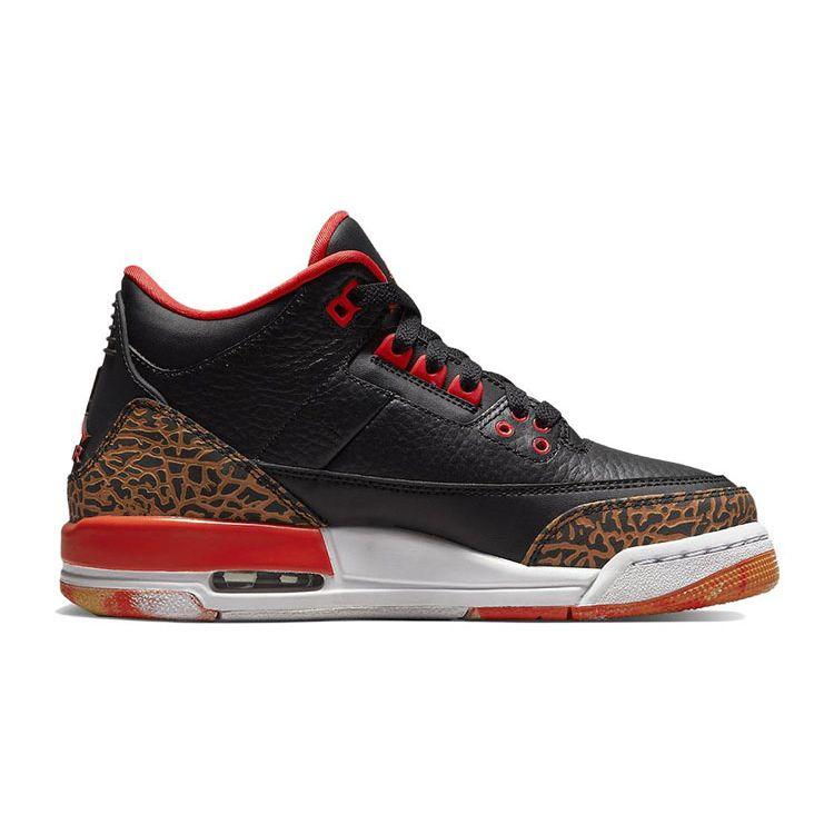 Air Jordan 3 Retro GS Kumquat Kids Sneakers Black Team-Orange White 441140-088