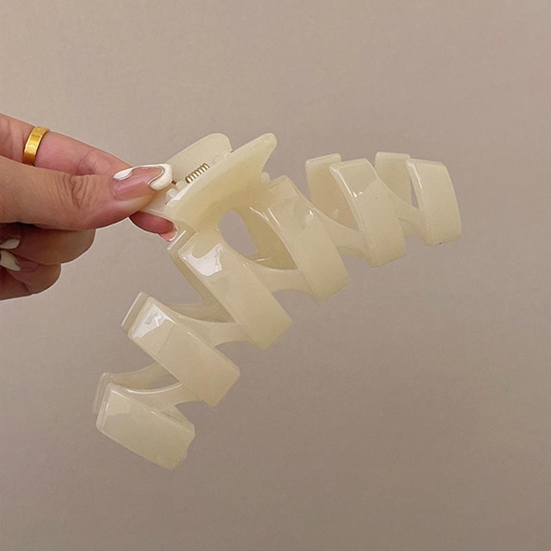 Traceless Spray Paint Frosted PS Hair Claw Clip - Shark Clip Bun Accessory