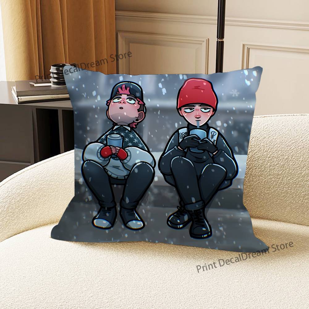 T-Tyler J-Josh J-Joseph D-Dun Printed Pillow Cover Cushion Case Simple Sofa Pillow Case No Pillow Core