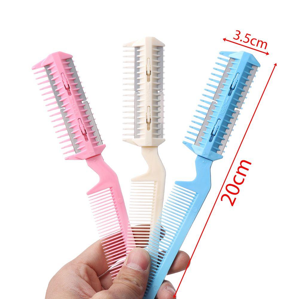 Plastic Durable Hairdressing Tool Fur Cleaner Disassembled Cut Thinning Cat Brush Pet Hair Trimming Grooming Comb Dog Scissor