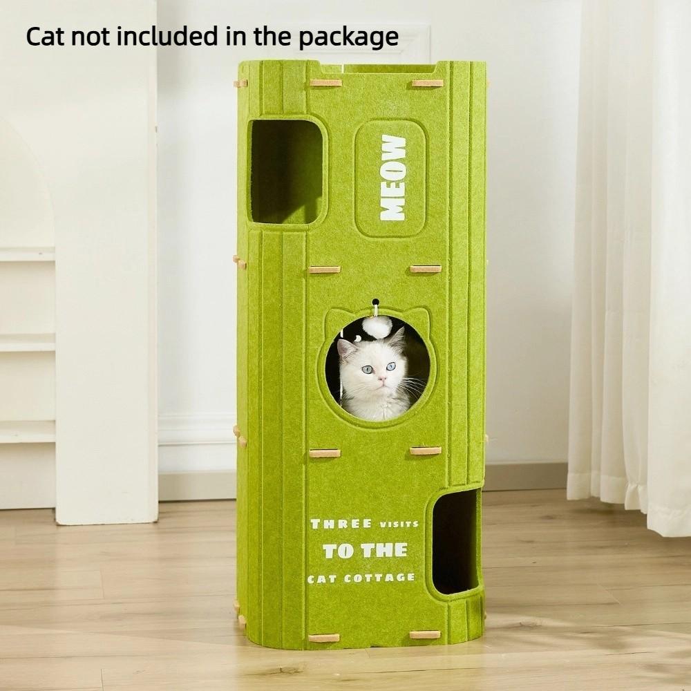 2 Floors/3 Floors Cat House All-in-one Cat Bed Creative Cat Castle House  Cat Sleeping/scratching