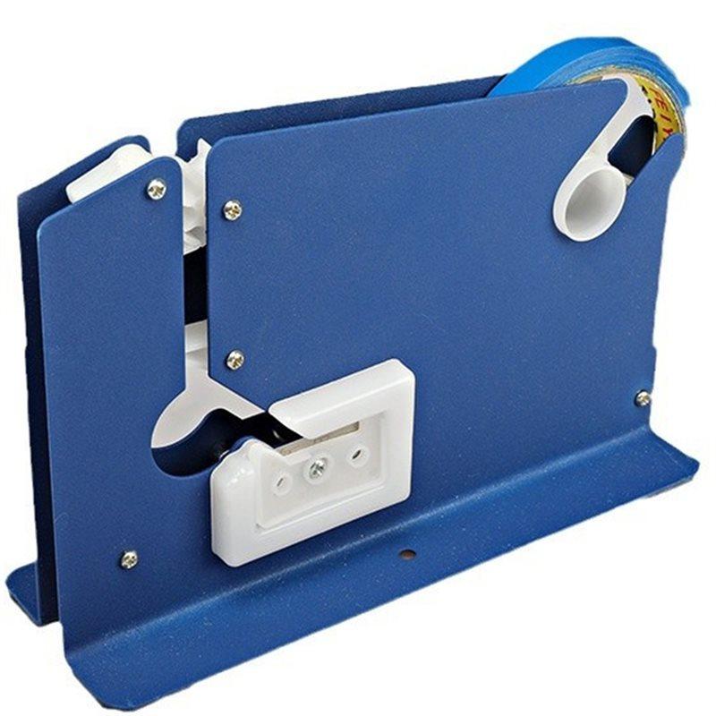 Premium-Metal Bag Sealer Manual Bag Sealer Tape Dispenser With Trimmer Cutter Anti-Slip Plastic Bag Sealing Machine