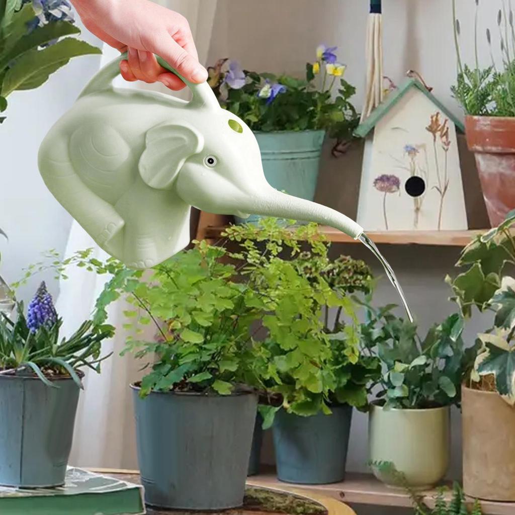 2 Liters PP Elephant Watering Can Plants Watering Pot 11.8x4.7x7inch Gardening Tool for Garden Flower