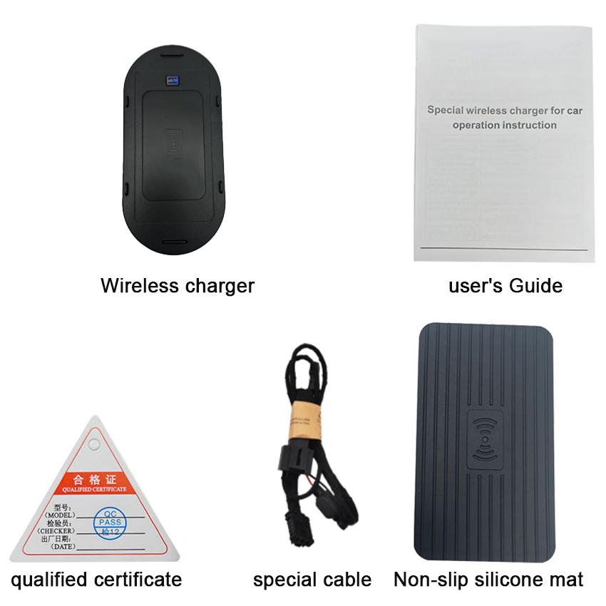15W car QI wireless charging phone charger fast charger charging pad plate For Porsche Cayenne 2011-2017 Car induction charger